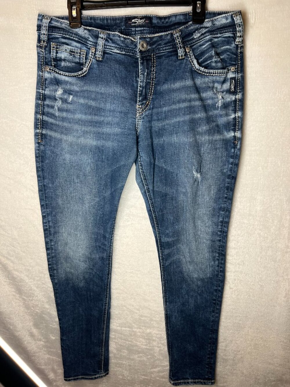 Silver Jean Co. Boyfriend Skinny jeans comfortable cotton blend size 16 29 long